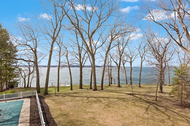 549 Illinois Ave, Green Lake, WI 54941 - view of yard featuring a water view