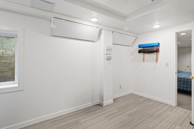549 Illinois Ave, Green Lake, WI 54941 - interior space with light carpet, recessed lighting, and baseboards
