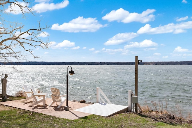 549 Illinois Ave, Green Lake, WI 54941 - dock area featuring a water view