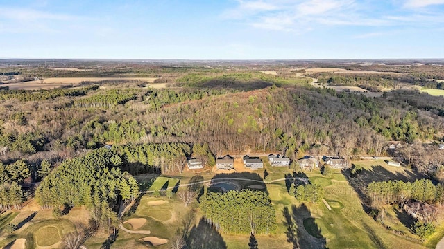 N1647 21st Ave, Wautoma, WI 54982 - aerial view featuring golf course view and a wooded view