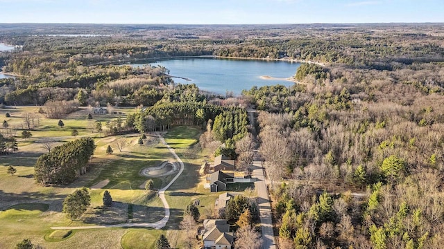 N1647 21st Ave, Wautoma, WI 54982 - drone / aerial view with a wooded view and a water view