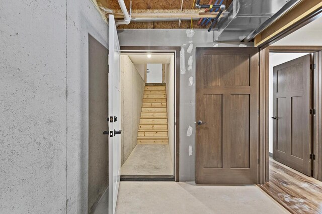 N1647 21st Ave, Wautoma, WI 54982 - interior space with concrete floors and stairs