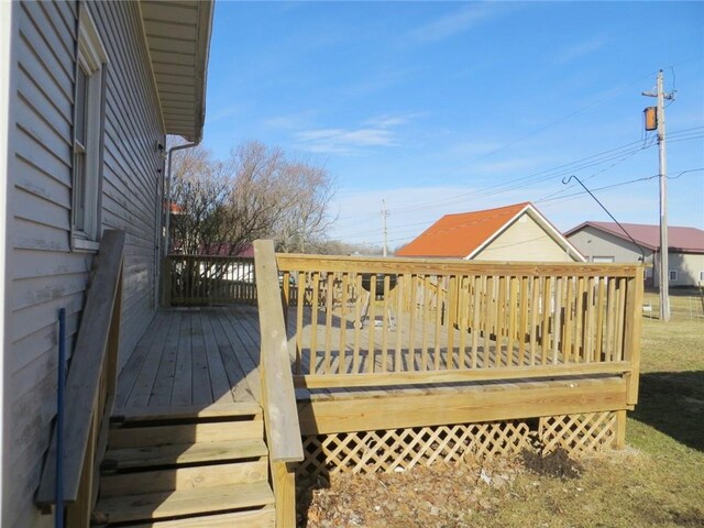 204 W Main St, Thorp, WI 54771 - view of wooden terrace