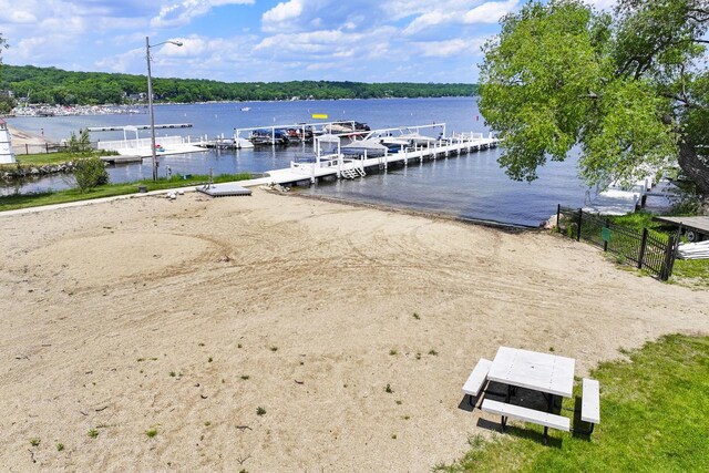 831 Sauganash Dr, Fontana, WI 53125 - view of dock featuring a water view