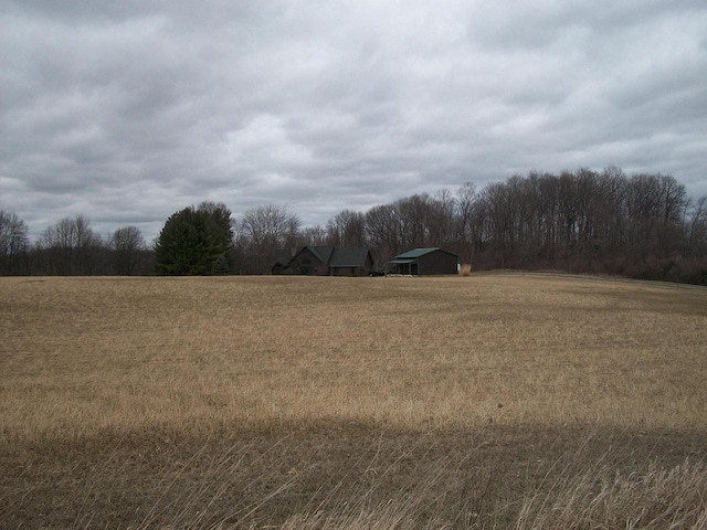 view of yard featuring a rural view