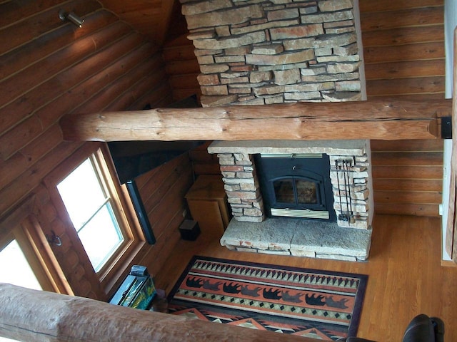 room details with rustic walls