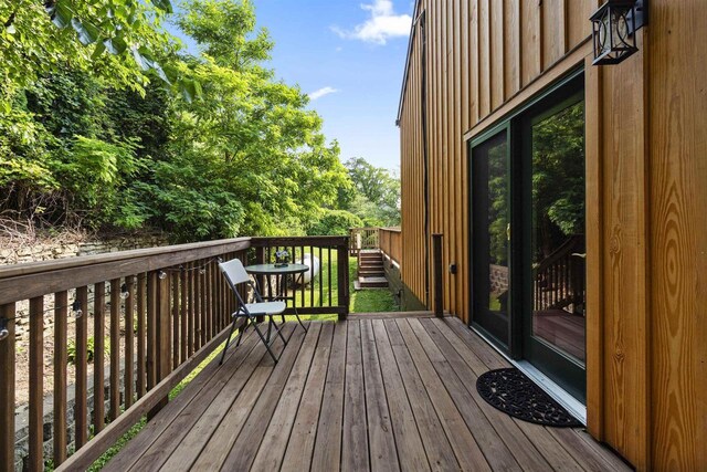 712 Water St, Genoa, WI 54632 - view of wooden deck