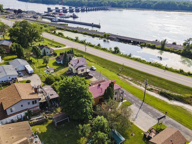712 Water St, Genoa, WI 54632 - birds eye view of property with a water view