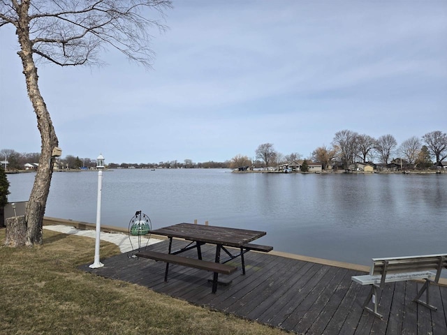 2015 Hickory Ln, Oshkosh, WI 54901 - dock area featuring a water view