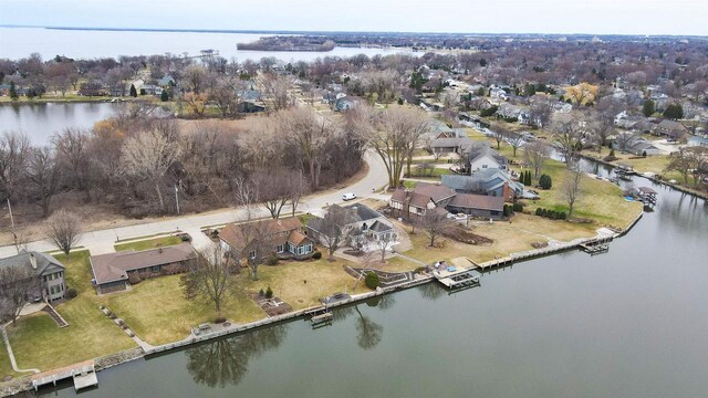 2015 Hickory Ln, Oshkosh, WI 54901 - birds eye view of property featuring a water view and a residential view