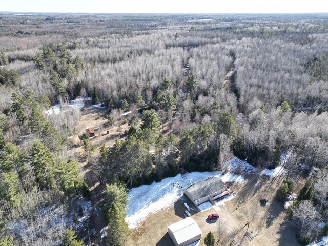 843 Sundstein Rd, Eagle River, WI 54521 - view from above of property with a heavily wooded area