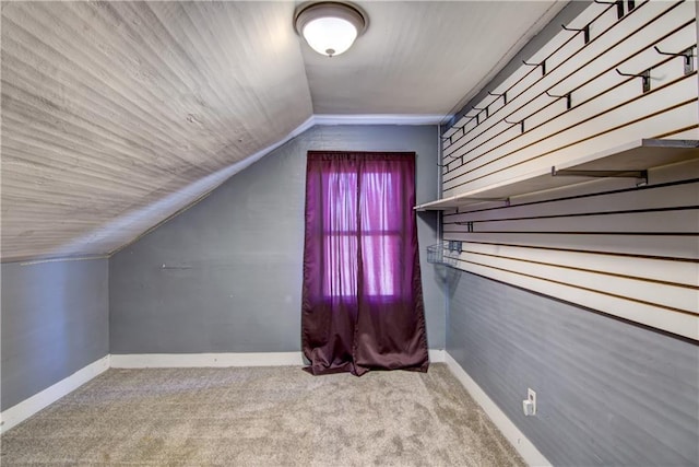 W1797 County Road A, Mindoro, WI 54644 - additional living space featuring baseboards, carpet, and lofted ceiling