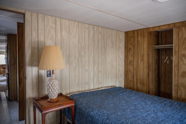 N7363 Wahneeta Ave, New Lisbon, WI 53950 - bedroom with wood walls