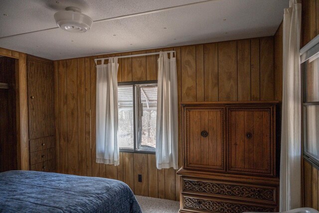 N7363 Wahneeta Ave, New Lisbon, WI 53950 - bedroom featuring wood walls