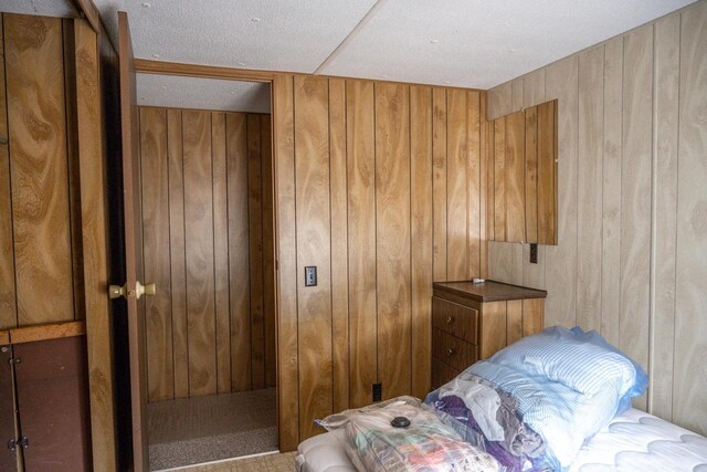 N7363 Wahneeta Ave, New Lisbon, WI 53950 - bedroom featuring wooden walls