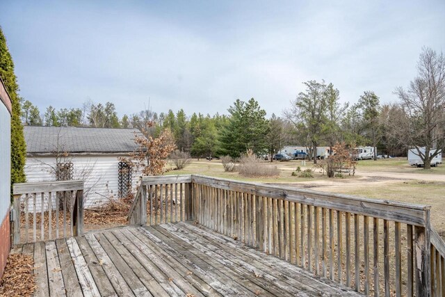 N7363 Wahneeta Ave, New Lisbon, WI 53950 - view of deck