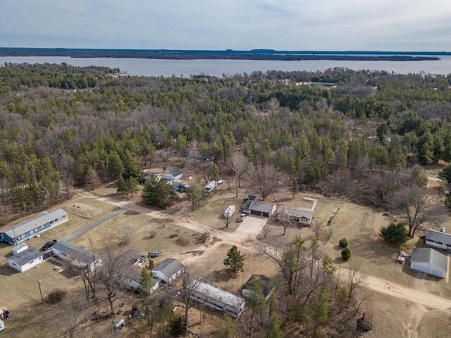 N7363 Wahneeta Ave, New Lisbon, WI 53950 - aerial view featuring a water view and a view of trees