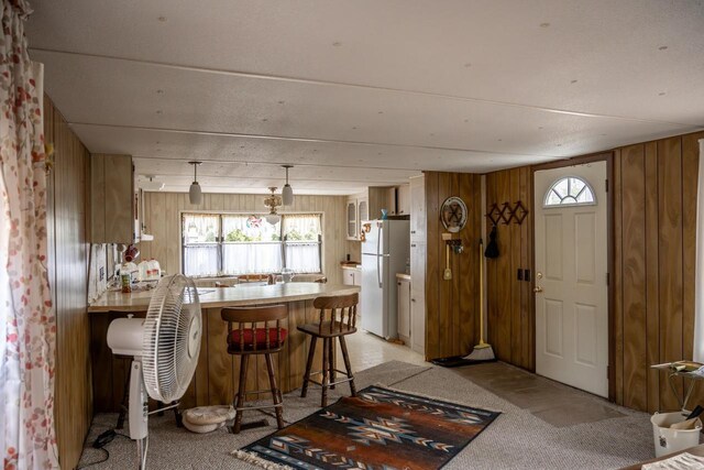 N7363 Wahneeta Ave, New Lisbon, WI 53950 - entryway featuring a wealth of natural light and wooden walls