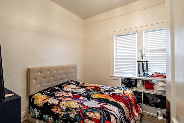 bedroom with carpet
