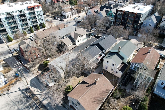 bird's eye view with a residential view