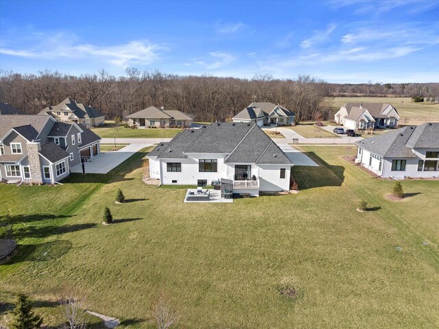 aerial view featuring a residential view