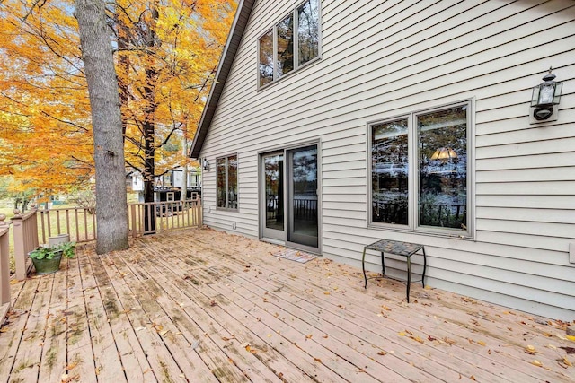 W8547 Cloverleaf Lake Rd, Clintonville, WI 54929 - view of wooden deck