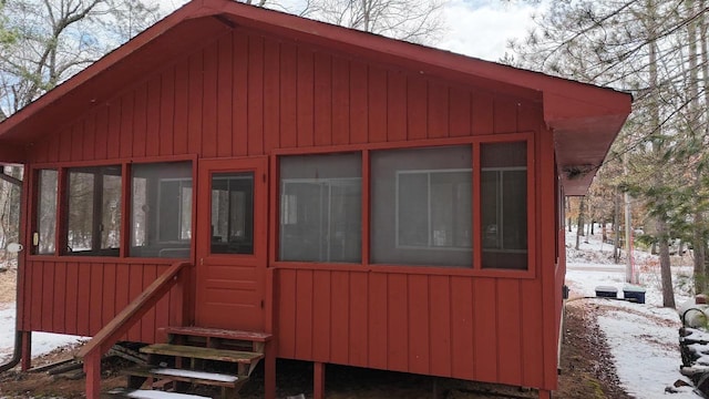 W1514 Spirit Ridge Trl, Keshena, WI 54135 - view of home's exterior featuring a sunroom