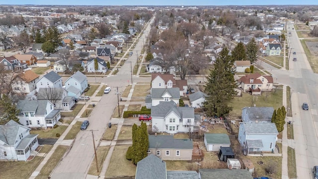 aerial view with a residential view