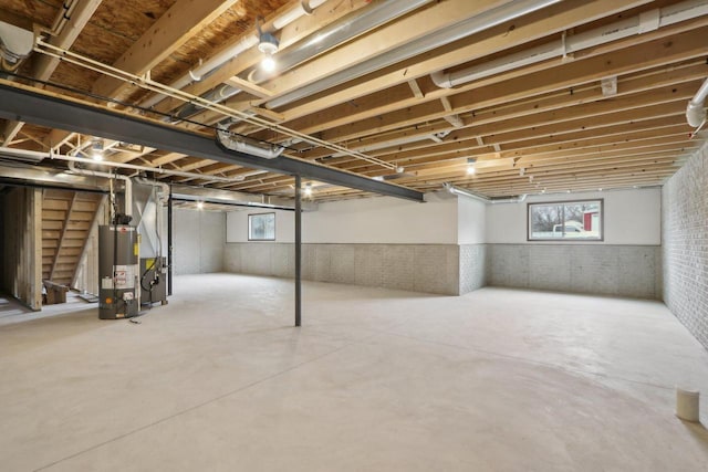 6101 Fox Run Ln, Mount Pleasant, WI 53406 - basement with water heater and wainscoting