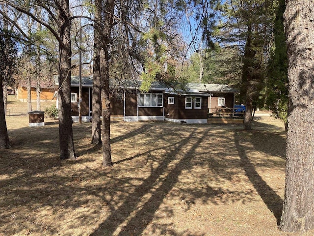 2123 French St, Friendship, WI 53934 - rear view of property featuring a sunroom
