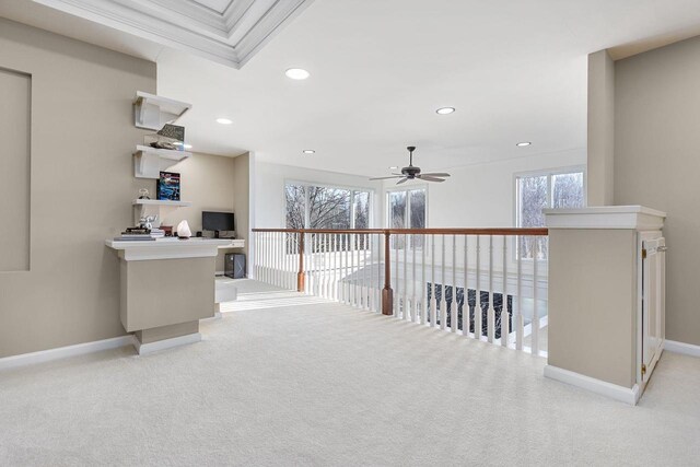 N4455 Dorothy Jane Ct, Kaukauna, WI 54130 - hall with baseboards, light colored carpet, and a healthy amount of sunlight