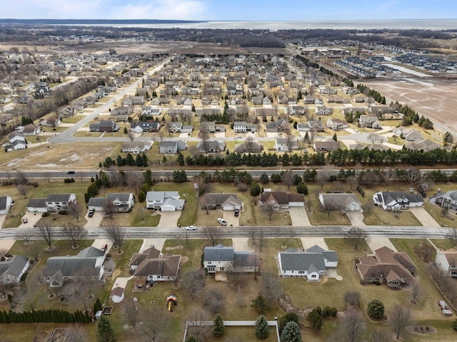 drone / aerial view featuring a residential view