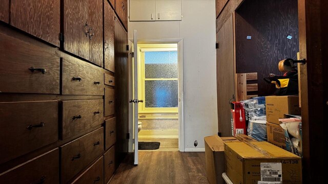 816 Royalton St, Waupaca, WI 54981 - hallway featuring dark wood finished floors