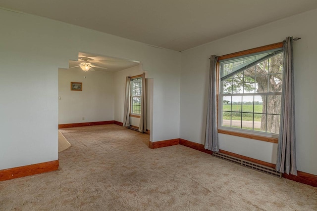 N1616 Haddinger Rd, Monroe, WI 53566 - empty room with carpet floors and ceiling fan
