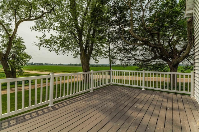 N1616 Haddinger Rd, Monroe, WI 53566 - wooden deck featuring a yard