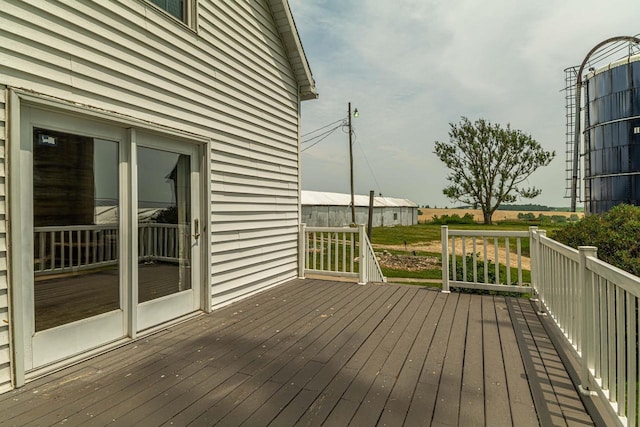 N1616 Haddinger Rd, Monroe, WI 53566 - view of wooden deck