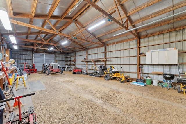 E3625 Wilkinson Rd, La Valle, WI 53941 - garage with metal wall