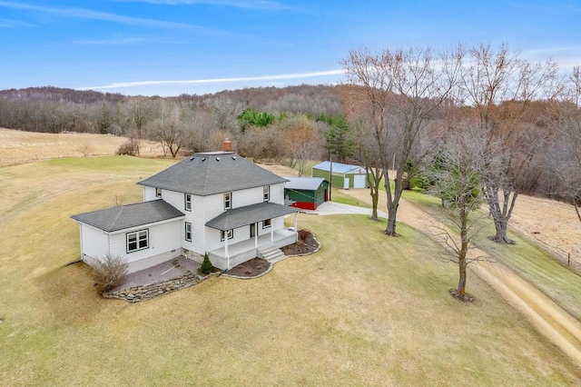 E3625 Wilkinson Rd, La Valle, WI 53941 - bird's eye view featuring a wooded view