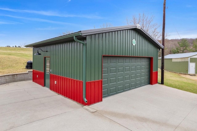 E3625 Wilkinson Rd, La Valle, WI 53941 - detached garage featuring central air condition unit