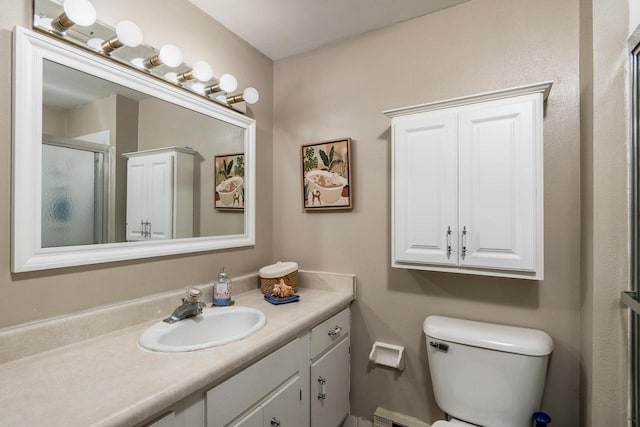3410 Valley Ridge Rd Unit 1, Middleton, WI 53562 - full bath with vanity, toilet, and a shower with door