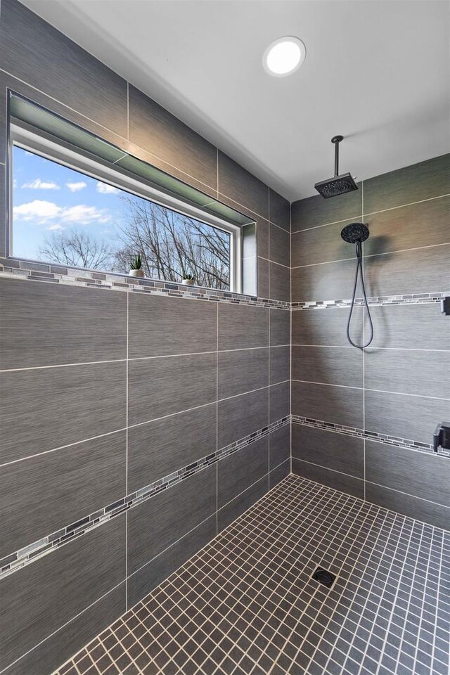 W7181 Duck Creek Ave, Westfield, WI 53964 - bathroom with a tile shower
