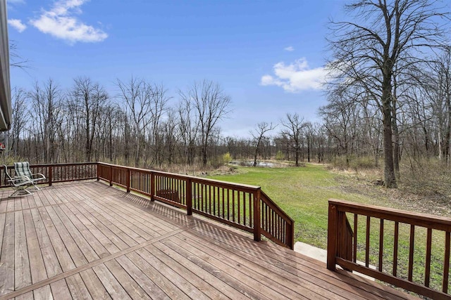 W7181 Duck Creek Ave, Westfield, WI 53964 - wooden terrace with a yard