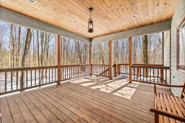 3853 County Rd E, Junction City, WI 54443 - view of wooden deck