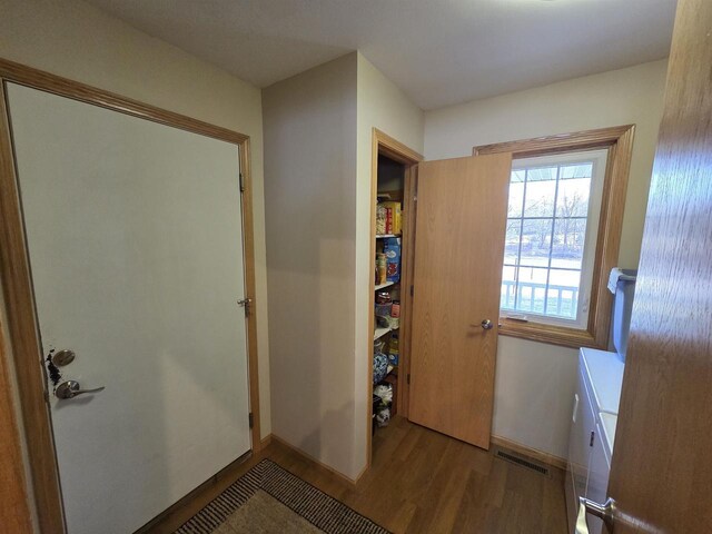 246 Golliher Ct, Westfield, WI 53964 - bathroom featuring wood finished floors, baseboards, and visible vents