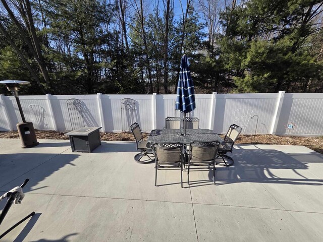 246 Golliher Ct, Westfield, WI 53964 - view of patio with outdoor dining space and fence