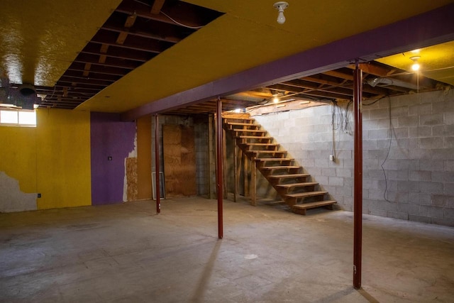 2940 Plover Springs Dr, Plover, WI 54467 - basement with stairs