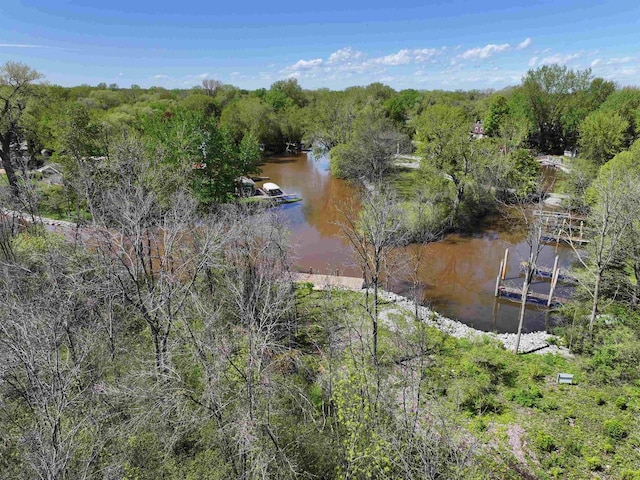 view of water feature featuring a wooded view