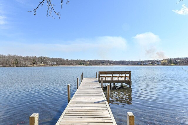 W5683 Park Rd, Elkhorn, WI 53121 - view of dock with a water view