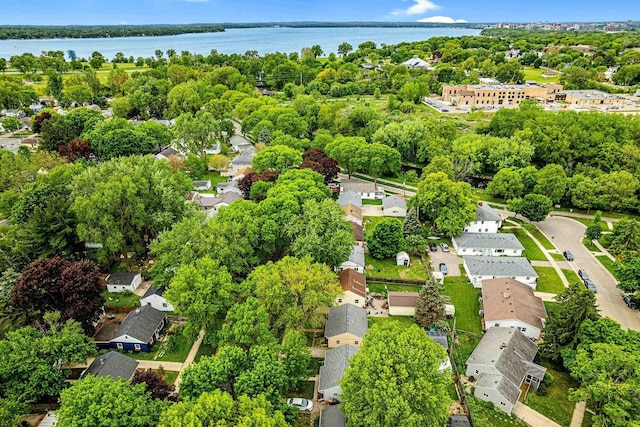 106 Leon St, Madison, WI 53714 - aerial perspective of suburban area featuring a nearby body of water and a tree filled landscape