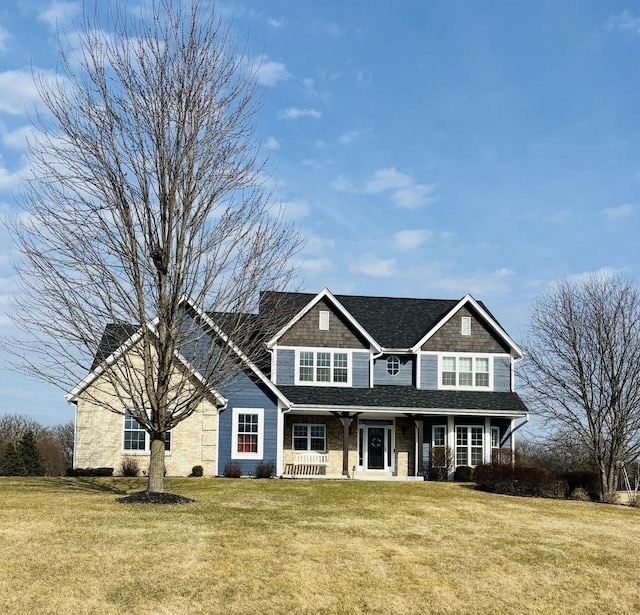 W330S8380 Isabelle Dr, Mukwonago, WI 53149 - view of front of property featuring a front yard and a porch